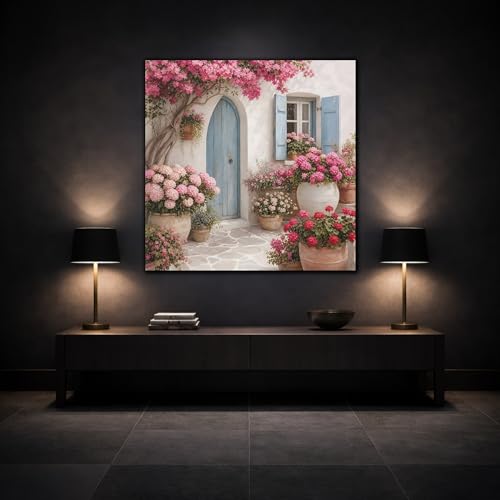 Tableau floral rose bleu 15x15 cm pour raviver un mur de salon terne - 3