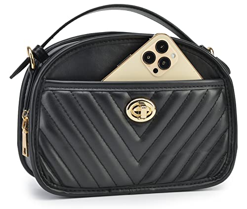 lola mae Quilted Crossbody Bag Small Lightweight Shoulder Purse Top Zipper Phone Pocket3