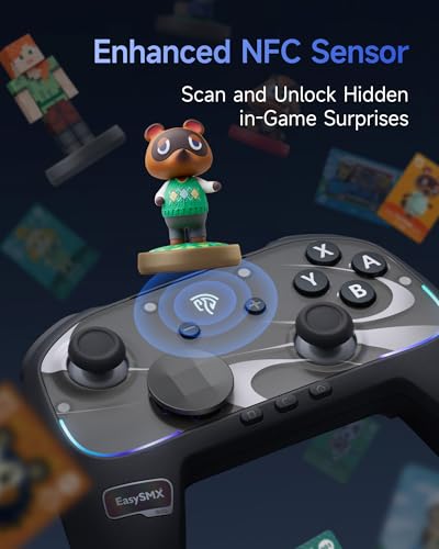 Image of EasySMX S10 Elite Wireless Controller for Switch 2 with One-Key Wake-Up, Hall Effect Anti-Drift Joysticks, Programmable Buttons, HD Rumble, Motion Control and NFC, Multi-platform Controllers
