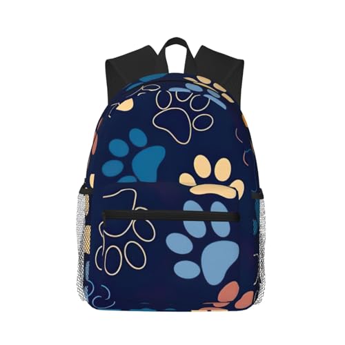 Sac à dos voyage noir avec pattes de chien idéal pour vos weekends