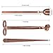 DANGSHAN 3 in 1 Candle Accessory Set - Candle Wick Trimmer, Cutter, Snuffer Extinguisher, Dipper - Copper