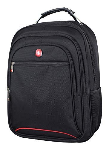 Mochila Executiva, Swissland, Unissex, Preto/Vermelho