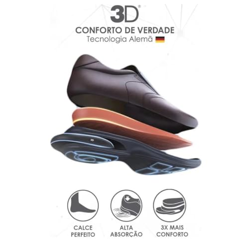 Sapato Masculino Casual Conforto Jotape 3d Evolution