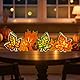Kaezuy Herbstdeko Ahornblatt Lampe, Hölz Herbst Beleuchtung Dekoration, Autumn Decor Geschnitzte Ahornblatt Lampe, Herbst Deko Aesthetic für Innen Party Erntedankfest Tisch