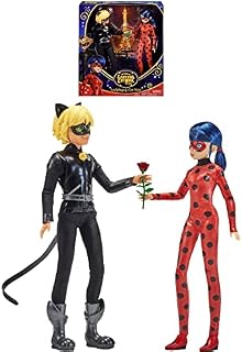 Bandai Miraculous Ladybug & Cat Noir The Movie Fashion Doll 2 Pack | 26cm Ladybug And Cat Noir Dolls | Miraculous Dolls From The Movie Make Great Miraculous Toys For Girls And Boys
