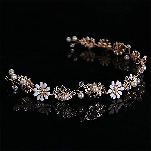 Joya de pelo para la boda con pedrería y perlas brillantes 7