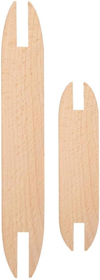 PLLO 2Pcs Wooden Weaving Shuttle, Wooden Knitting Needles Weaving Loom Tools Shuttle for Weaving Kid DIY Craft Sweater Scarf Tapestry Weaving Accessories