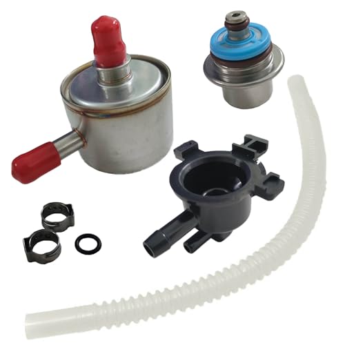 Fuel Pressure Regulator with Housing and Fuel Filter for Harley Davidson 2001-2007 EFI Models, Replaces 27408-01, 61001-01, 62373-01, OEM Fuel Pump Regulator