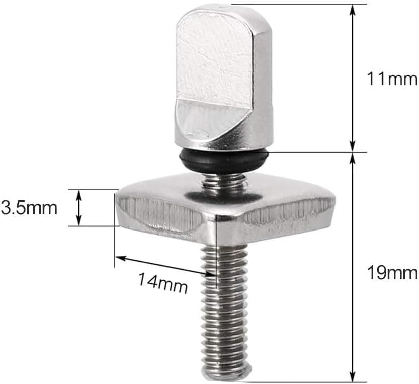 Vite Tavola Surf, 4 Pezzi Vite Pinne Acciaio Inossidabile, Vite Pinne Longboard, Set Viti Pinne, per Tavola Lunga, Tavola Surf, Tavola Paddle e Tavola Stand Up Paddle (Argento