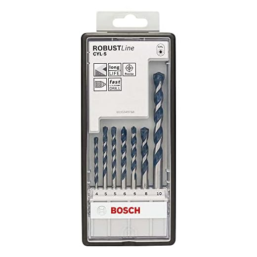 Bosch Jogo Broca Cyl-5 Concreto E Pedra Ø4-5-5-6-6-8-10 Mm