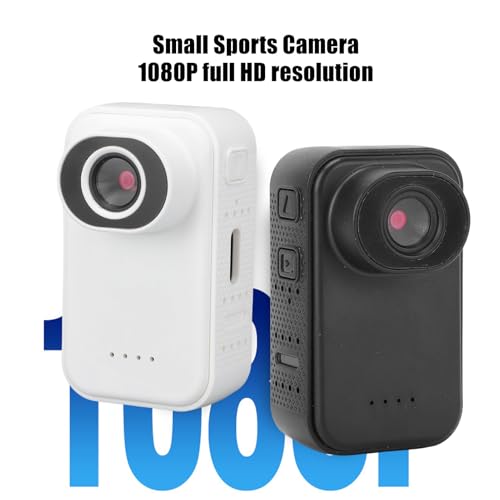 Cámara deportiva pequeña 1080P negra, gran angular y soporte magnético 5