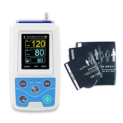 CONTEC ABPM50 Handheld 24hours Ambulatory Blood Pressure Monitor with PC Software for Continuous Monitoring NIBP USB Port with Three Cuffs