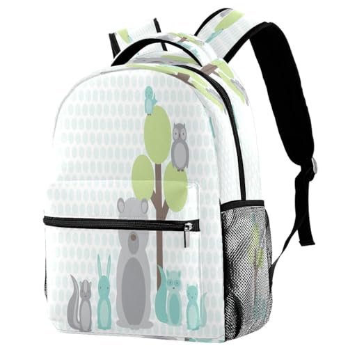 Sac à dos d'école bébés amis de la forêt, cadeau parfait pour adolescents