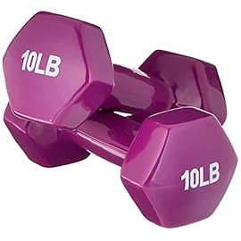 Amazon Basics Vinyl Hexagon Workout Dumbbell Hand Weight