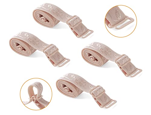 Image of uxcell 2 Pair 10 /12 /15 /18 /20mm Width Stretchable Shoulder Bra Straps Adjustable Elastic Straps for Women