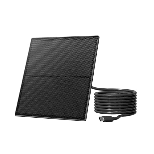 Birdfy 5W Solar Panel for Smart Bird Feeder Camera, Type-C Charger for Birdfy Feeder, 360° Adjustable Swivel Mount, IP65 Waterproof for Outdoors, 5W