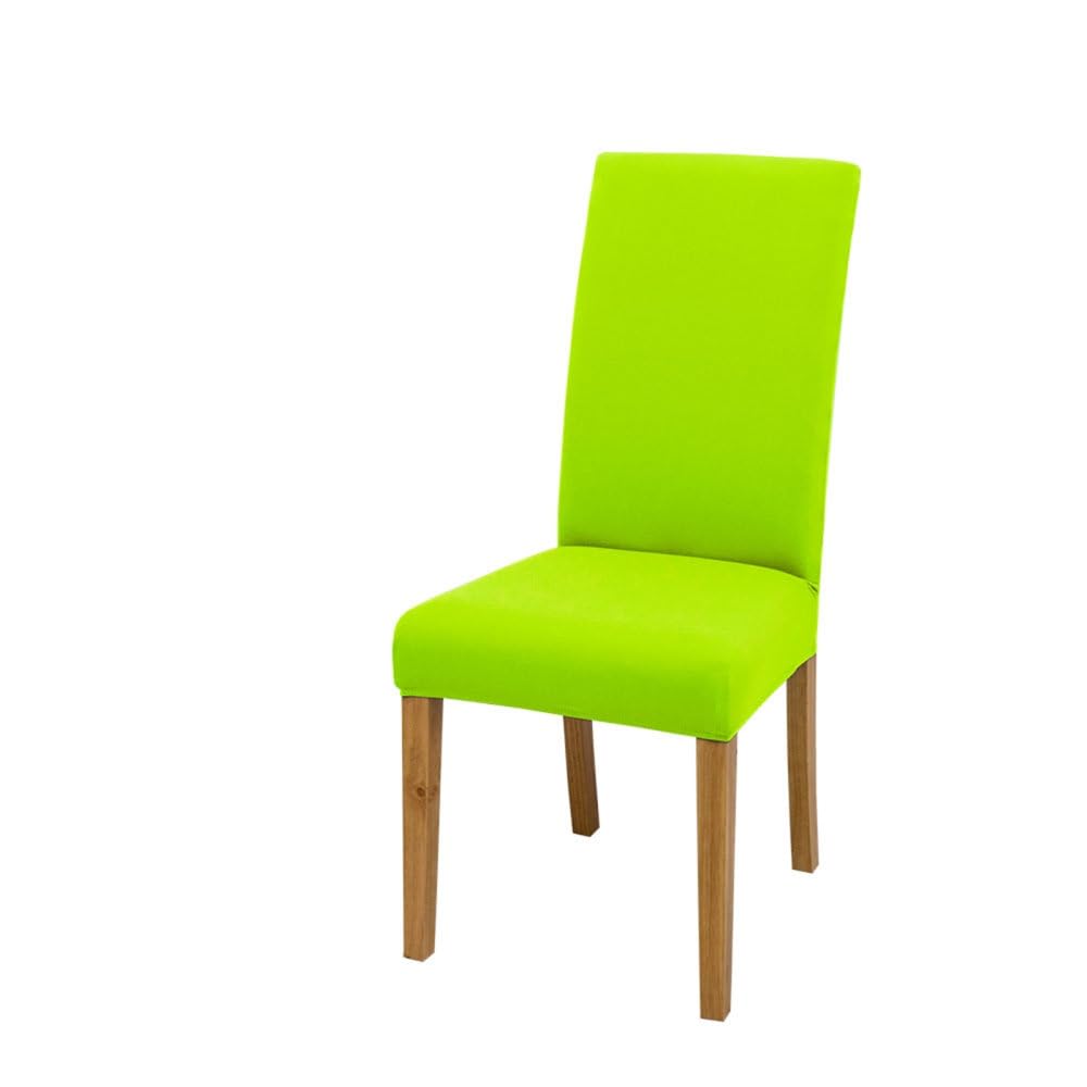 Housse de chaise de salle à manger verte en élasthanne extensible taille unique