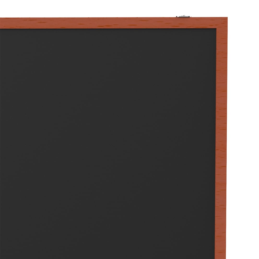 Magnetyczna tablica do pisania kredą – czarna i o wyglądzie drewna (90 x 120 cm)