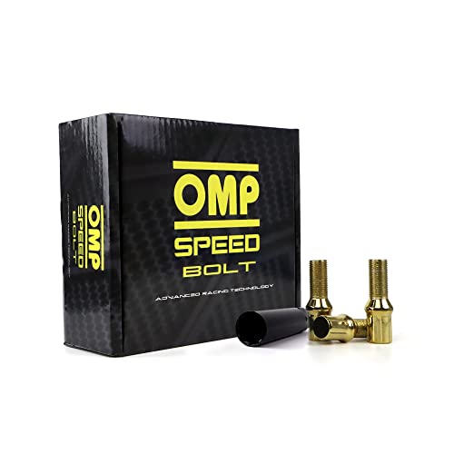 Vis Din 10.9 OMP M12 x 1,25 de 27 mm Jaune pour Remplacement de Goujon de Roue de Voiture