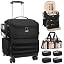 Black with clear makeup bag