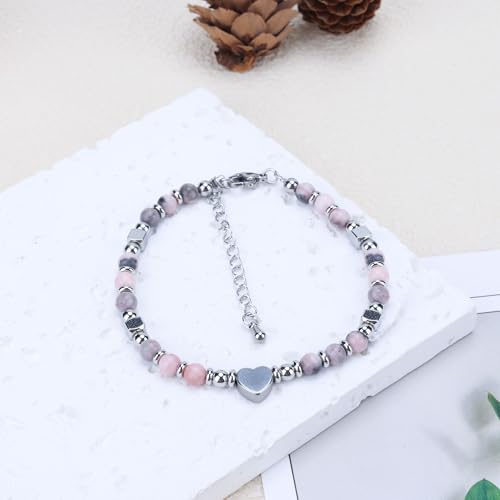 Image of Tiny Bead Bracelets for Women, Unique Birthday Gifts for Women Teens | Inspirational Heart Beaded Bracelet for Daughter, Friends, Bestie, Granddaughter Jewelry Trendy Stuff