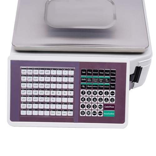Báscula digital electrónica para alimentos 66lb con impresora miniatura 7