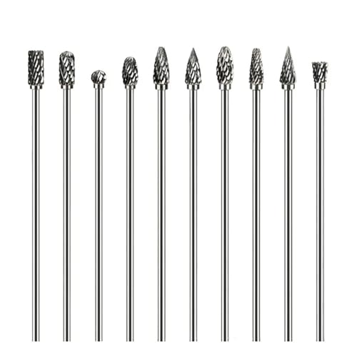 Set 10 Pzas Fresas Carburo Tungsteno 100mm Corte Simple/Doble miniatura 1