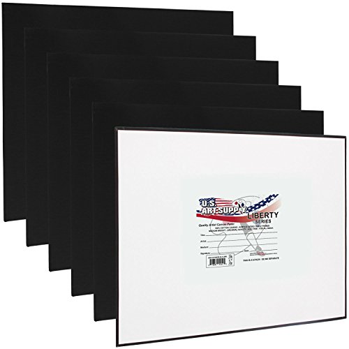 U.S. Art Supply 16 X 20 Inch Black Art Canvas Board...