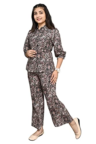 Image of Girls /Women Printed 34 sleeves co- ords set-107