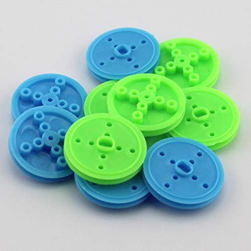 Delmitan TM2-DEL-AL189-RC10-2173 Replacement Part For 10Pcs 2X30Mm Belt Pulley Plastic Micro Motor Wheel/Drive Wheels Tight cover