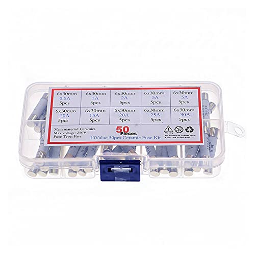 Fusibles 6x30mm kit d'assortiment FFOCCO 250V action rapide de 0.5 ampères à 30 ampères - 3