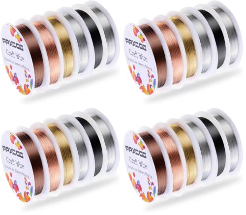 Image of PAXCOO 24 Pack Jewelry Beading Wire for Jewelry Making Supplies and Craft (24 Gauge)
