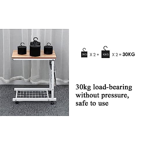 Table de lit réglable pour ordinateur portable évite le mal de dos bureau debout mobile acier - 8