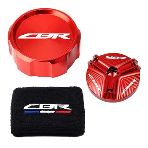 Condizione: 100% Nuovo Compatibile con CBR 600 1000 RR 2004-2024 2018 Tappo serbatoio fluido freno anteriore moto Calzino riempimento olio