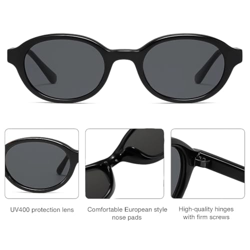 Black Polarized Sunglasses for Men and Women – Classic Retro Style, Lightweight UV Protection Shades for Driving, Fishing & Outdoor Activities3