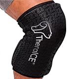 TheraICE Knee Ice Pack Wrap PRO Compression Sleeve for Injuries | Reusable Gel Cold Packs Brace Cold Wrap Recovery for Meniscus ACL MCL Surgery | FocusZone for Extra Cooling & Pressure | Women & Men