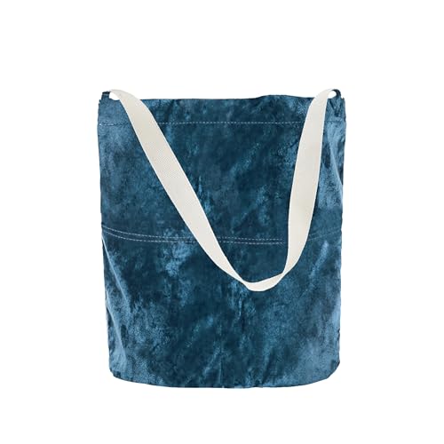 Soft Velvet Plushed Tote Bag for Women Hobo Bag Durable Shoulder Bag with Buckle for College Travel Handbag