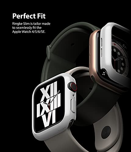 Image of Ringke Slim Case Compatible with Apple Watch Series 6 /5 / 4 / SE 44mm (2 Pack) - Clear & Light Gray