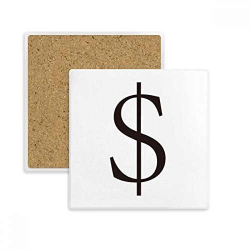 Symbole Dollar Coaster Pierre Absorbante Évite les Traces d'Eau sur Table