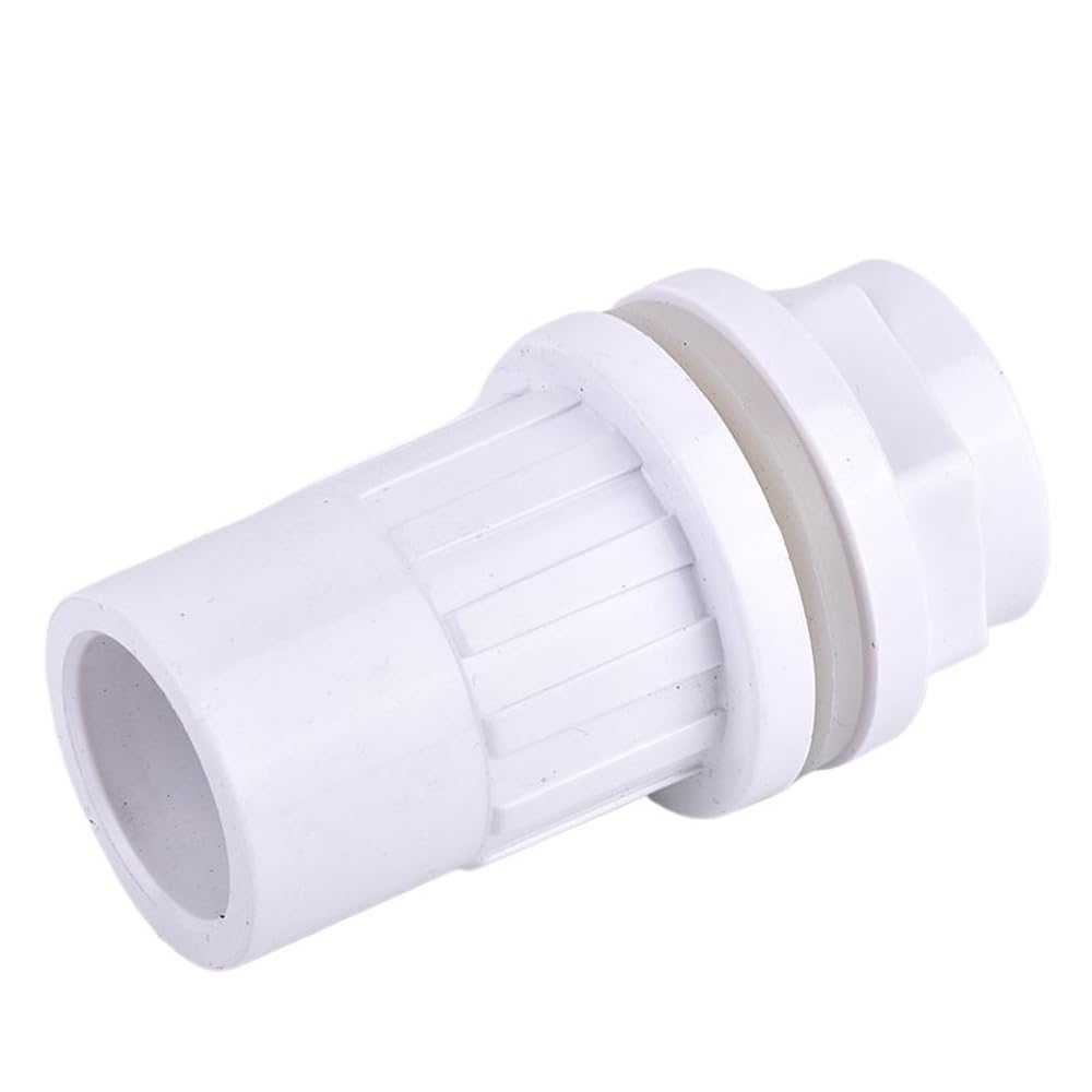 Pipe Drainage Joint 1pc Fish Tank Drain Pipe Joints of PVC 20-50mm, Garden Irrigation Water Supply Drainage Parts(White,40mm)
