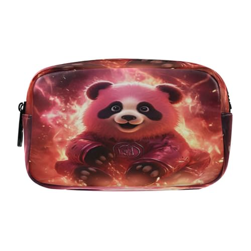 Panda Luminoso Astuccio per Matite per Trucco Cosmetico per Penne per Studenti Ragazze Ragazzi fantasia rosso