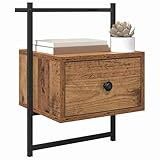 table de nuit ancienne ebay 【Design élégant】 Ce cabinet de chevet mixe le style moderne et le côté rustique, rehaussant n'importe quelle déco de chambre. Les surfaces en bois d'ingénierie se combinent avec le cadre et les pieds en métal, formant un ensemble harmonieux qui capte bien l'essence du design pratique. Il est non seulement beau mais aussi super utile pour ranger tes affaires personnelles.