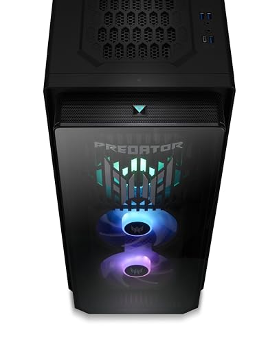 Acer Predator Orion 7000 (PO7-660) Gaming PC - Intel Core Ultra 9 285K (Bis zu 5,7 GHz), 64 GB DDR5 RAM, 2 TB GB M.2 PCIe (SSD), NVIDIA GeForce RTX 5090 (32 GB GDDR7), Windows 11 Home, Schwarz