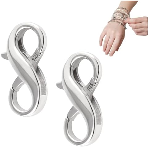 2 Pcs 925 Sterling Silver Lobster Clasps Cover