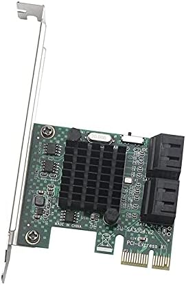 Lysee 3D Printer Parts & Accessories - PCIe PCI Express to 6G SATA3.0 4-Port SATA III Expansion Controller Card Broad Adapter