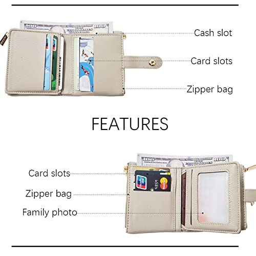 Image of Women's Wallet, PU Leather Wallet Small Wallet Purse for Women, Grey, ONE-SIZE
