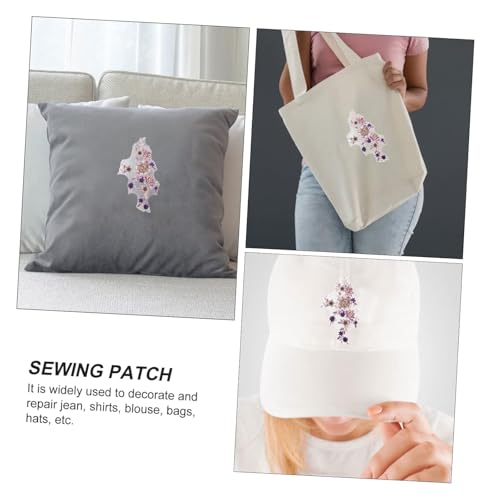 Patchs d'appliques de broderie perlée pour customisation textile durable - 4