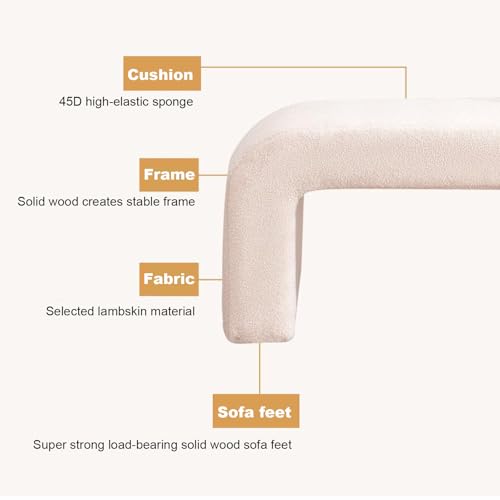 Banco de cama en tejido sherpa para crear un dormitorio acogedor 8