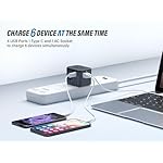 EPICKA Universal Travel Adapter, European Travel Plug Adapter - International Power Adapter Worldwide Charger with USB-C & 4 USB-A Ports, Travel Essentials for Italy, UK, Japan (TA-105, Space Grey) - Image 2