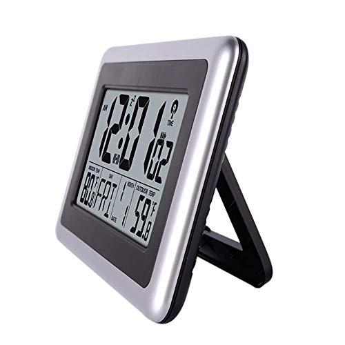 Umexus Atomic Wall Desk Clock Large Display With Indoor Outdoor Temperature Date Calendar Digital Alarm Clock Battery Operated For Kitchen Bedroom #TOP2